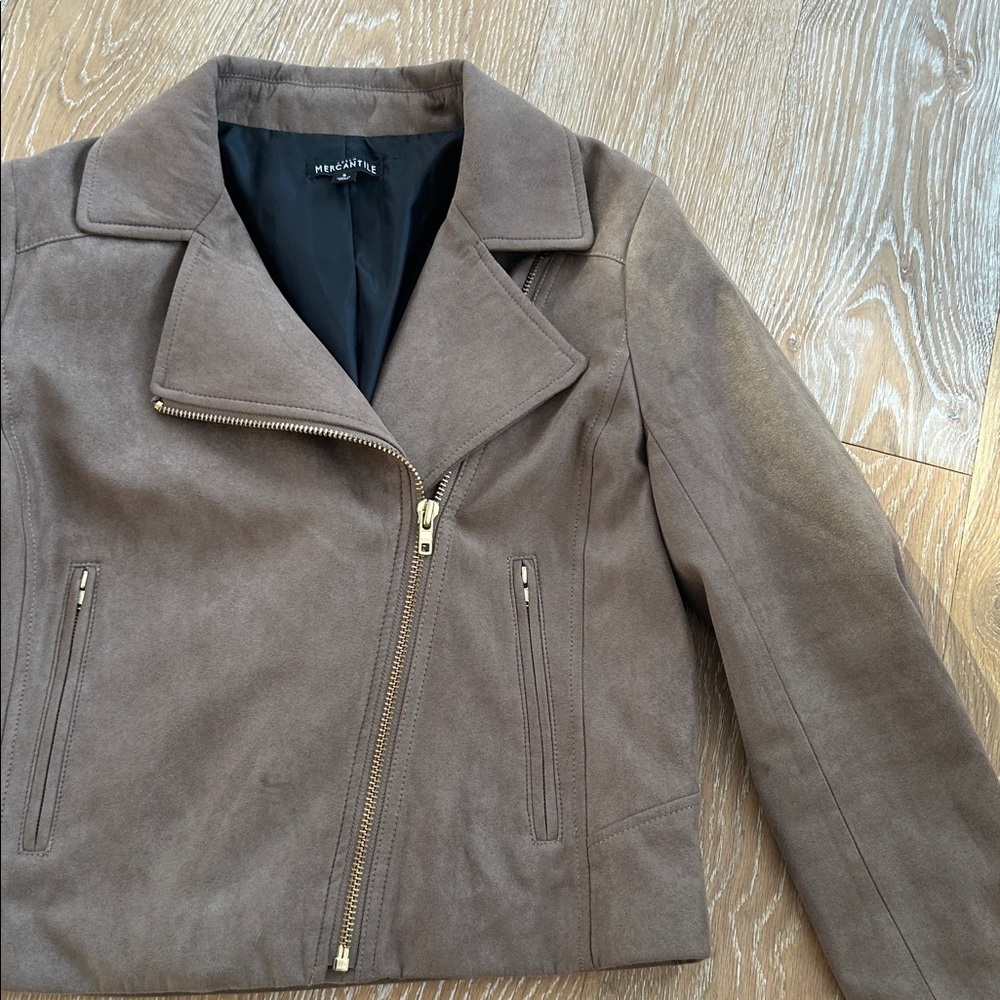J.Crew Mercantile Faux Suede Moto Jacket - Picture 2 of 6